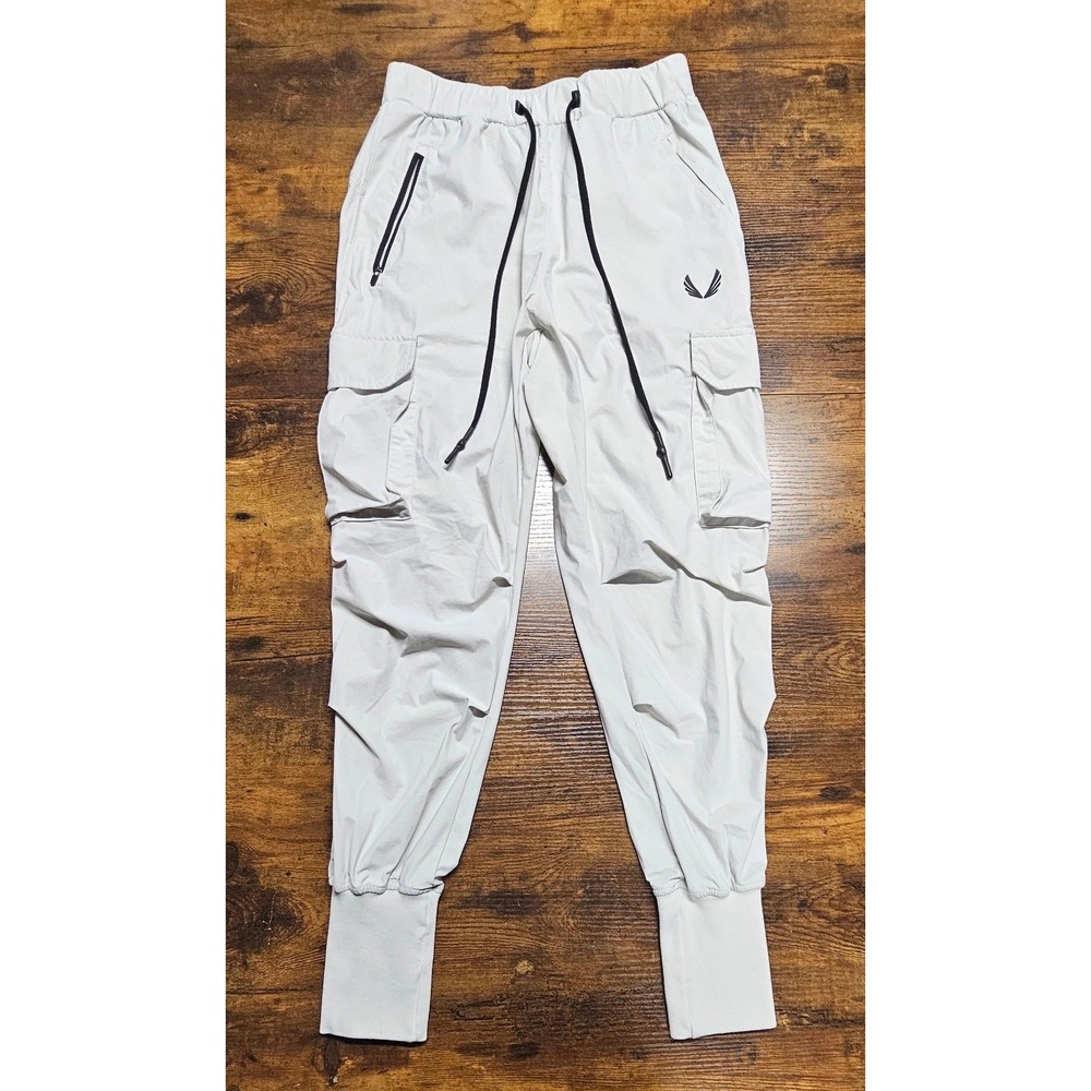 ASRV Tetra-Lite Cargo Joggers Men's Medium Light Beige Training Pants Slim Fit